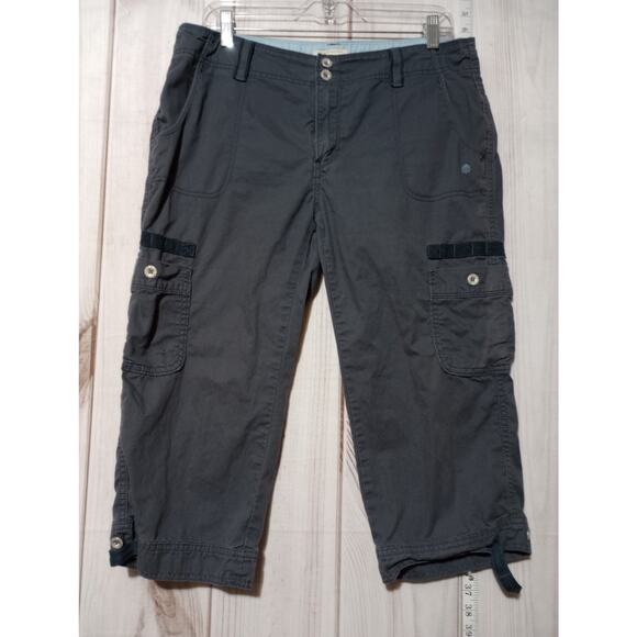Levis Cargo Pants Womens Size 10 Gray Cropped‎ Adjustable Hem Utility Outdoor - Picture 1 of 9